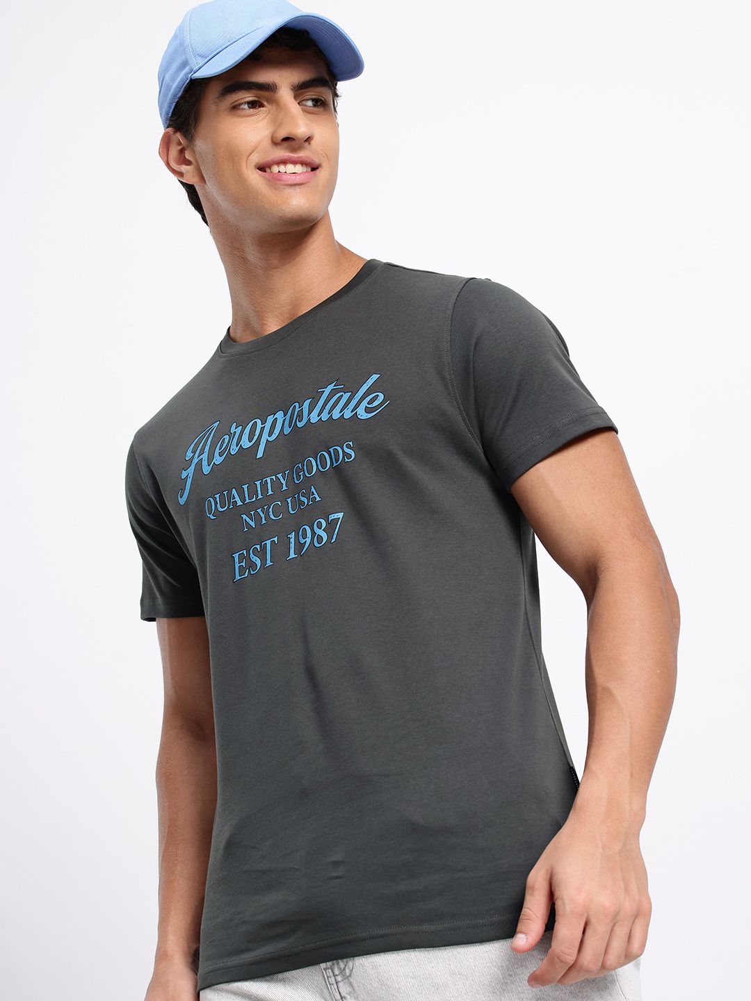 Aeropostale Brand Logo Printed Pure Cotton T-shirt