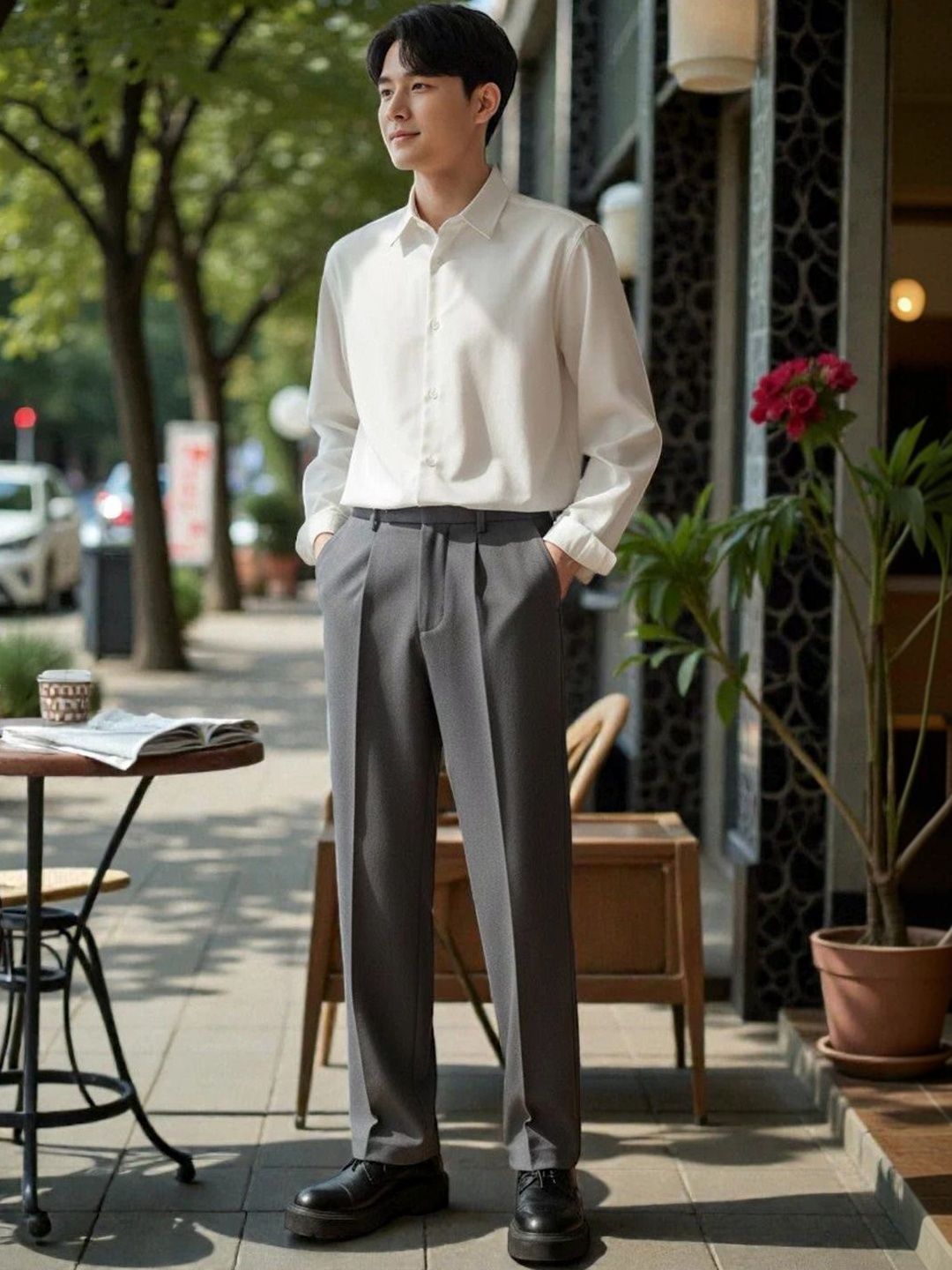 Kotty Linen Cotton Straight Fit Pants Trousers