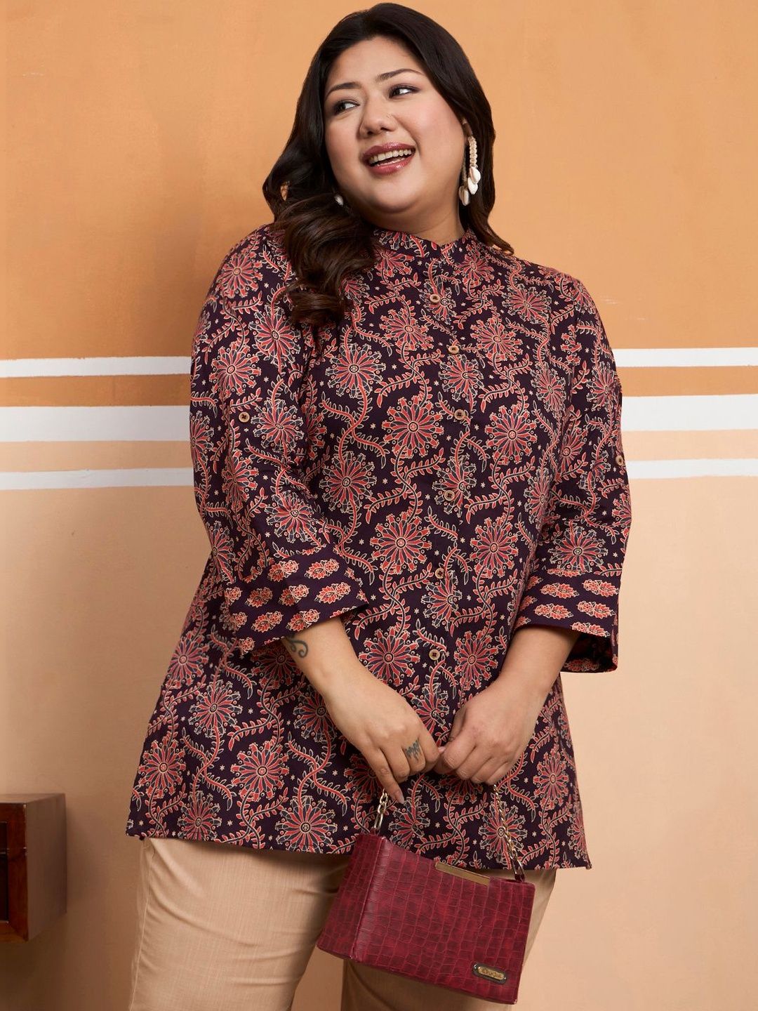 Tissu Botanical Printed Pure Cotton Kurti