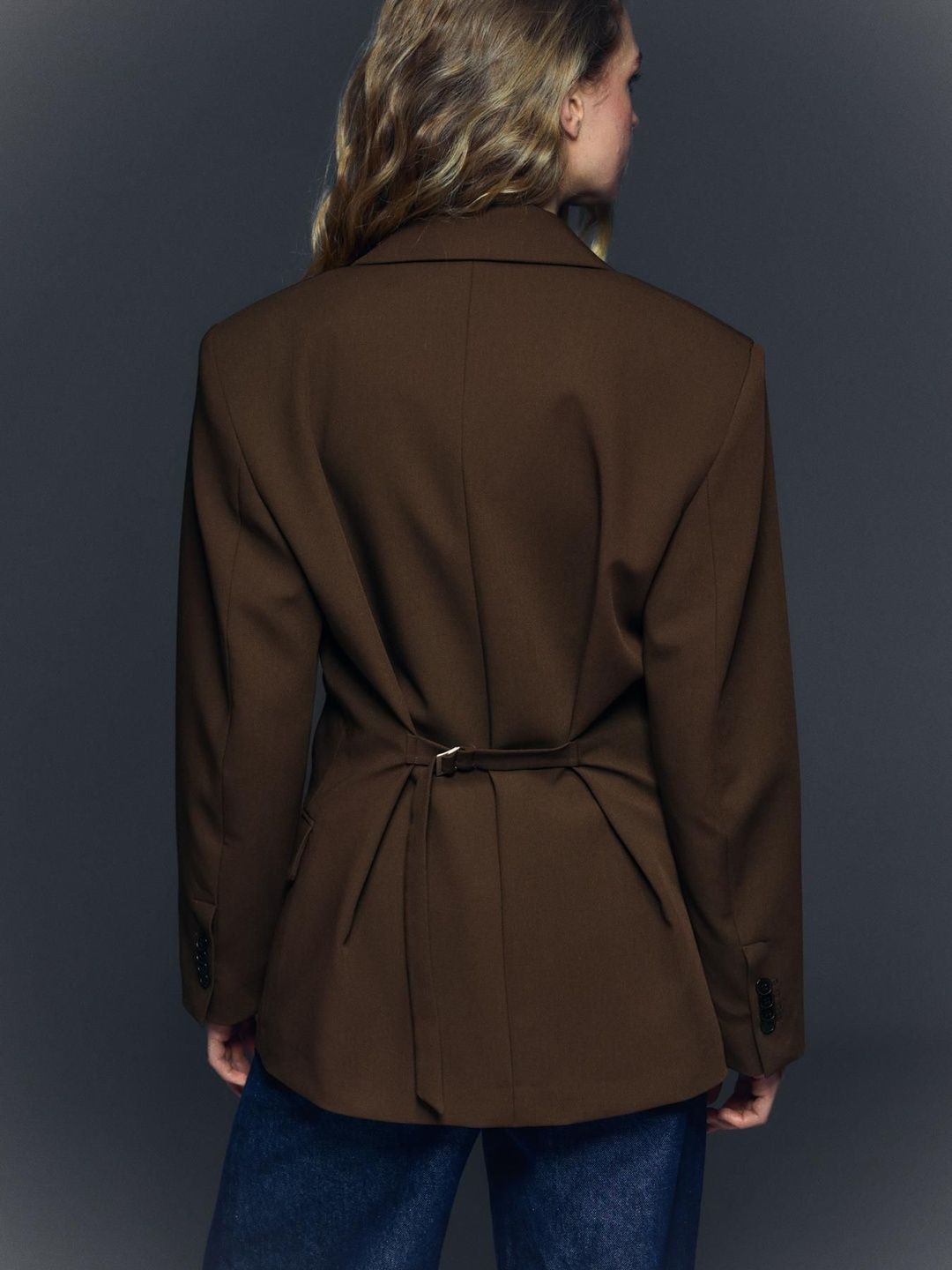 Blazer With Back Buckle