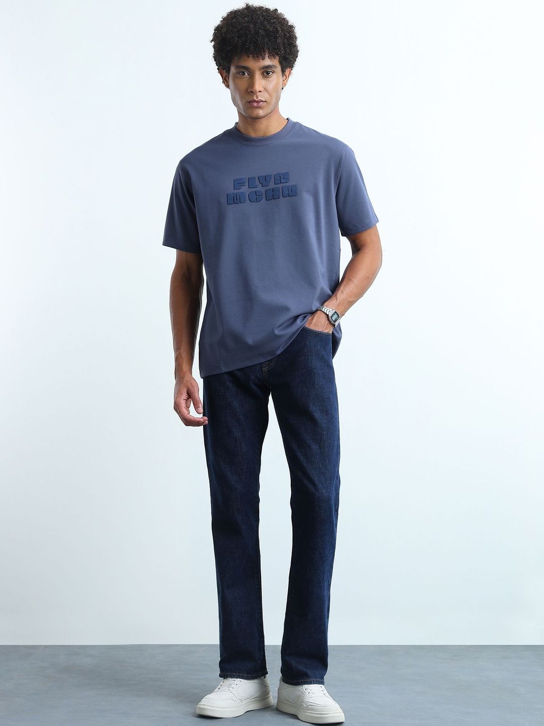 Flying Machine Men Typography Printed T-shirt
