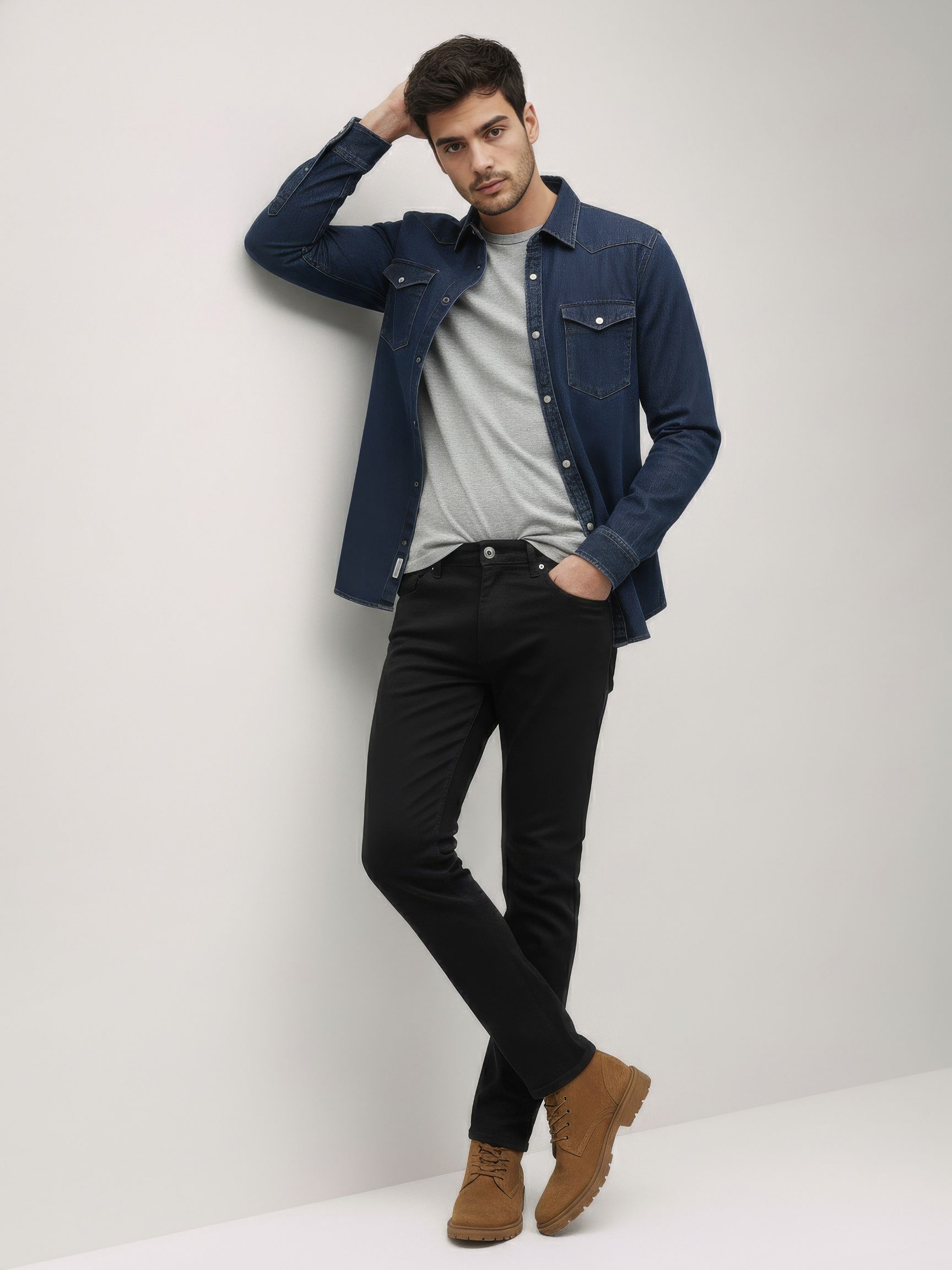 The Roadster Life Co. Men Straight Fit Stretchable Jeans With Bag