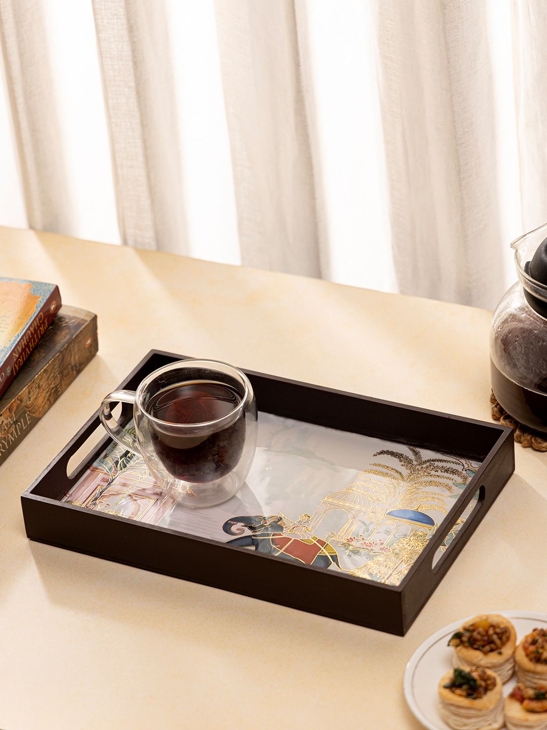 DULI White 2026 MDF 1 Pieces Easy to Clean Serving Tray