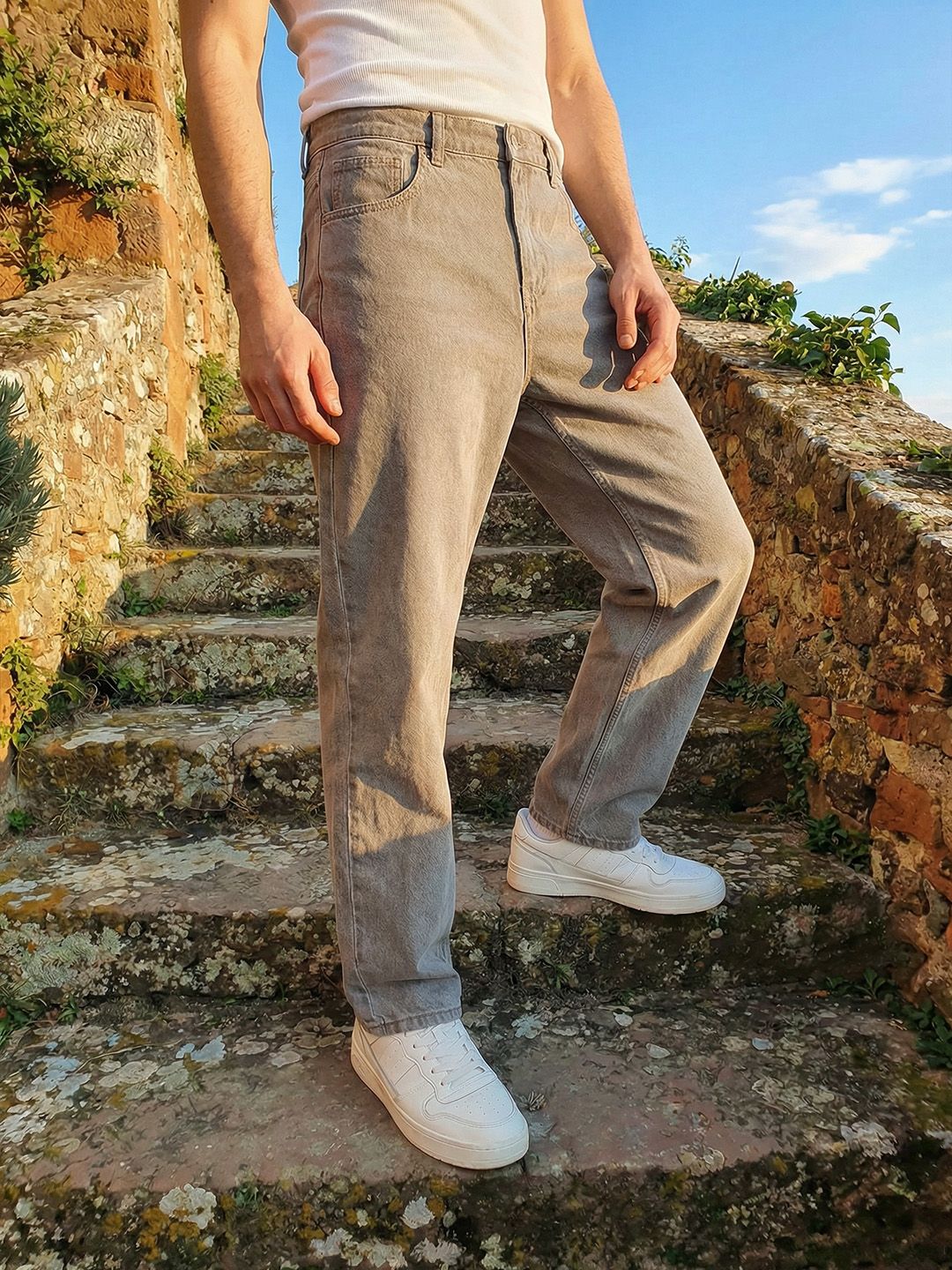 The Roadster Life Co. Men Loose Fit Colored Jeans