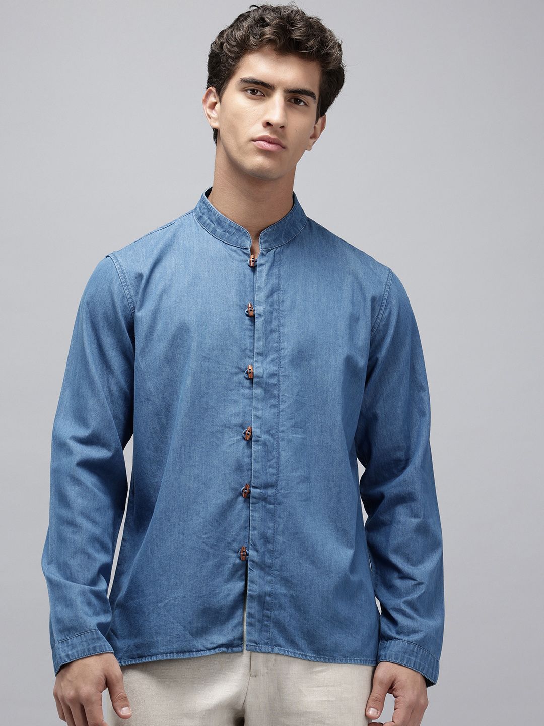 NAVNIV Band Collar Pure Cotton Kurta
