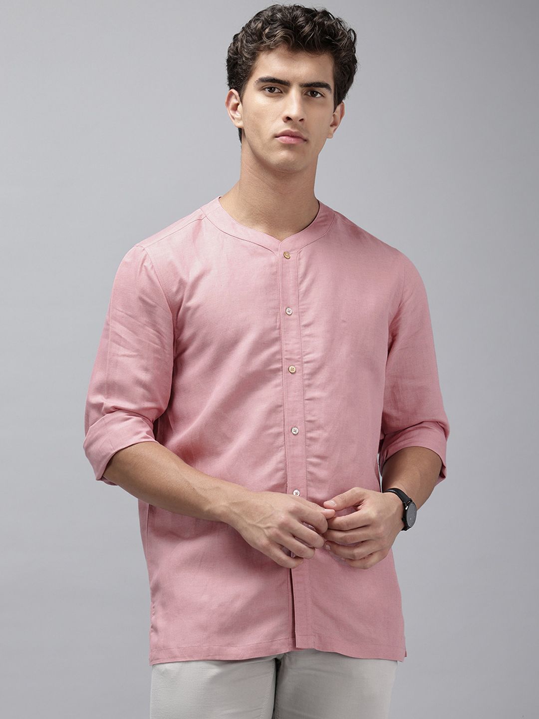 NAVNIV Band Collar Straight Kurta