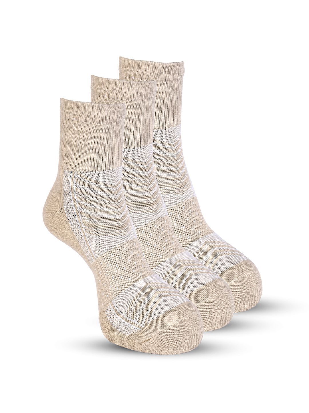 RYSN Men Pack of 3 Cotton Patterned Above Ankle Socks
