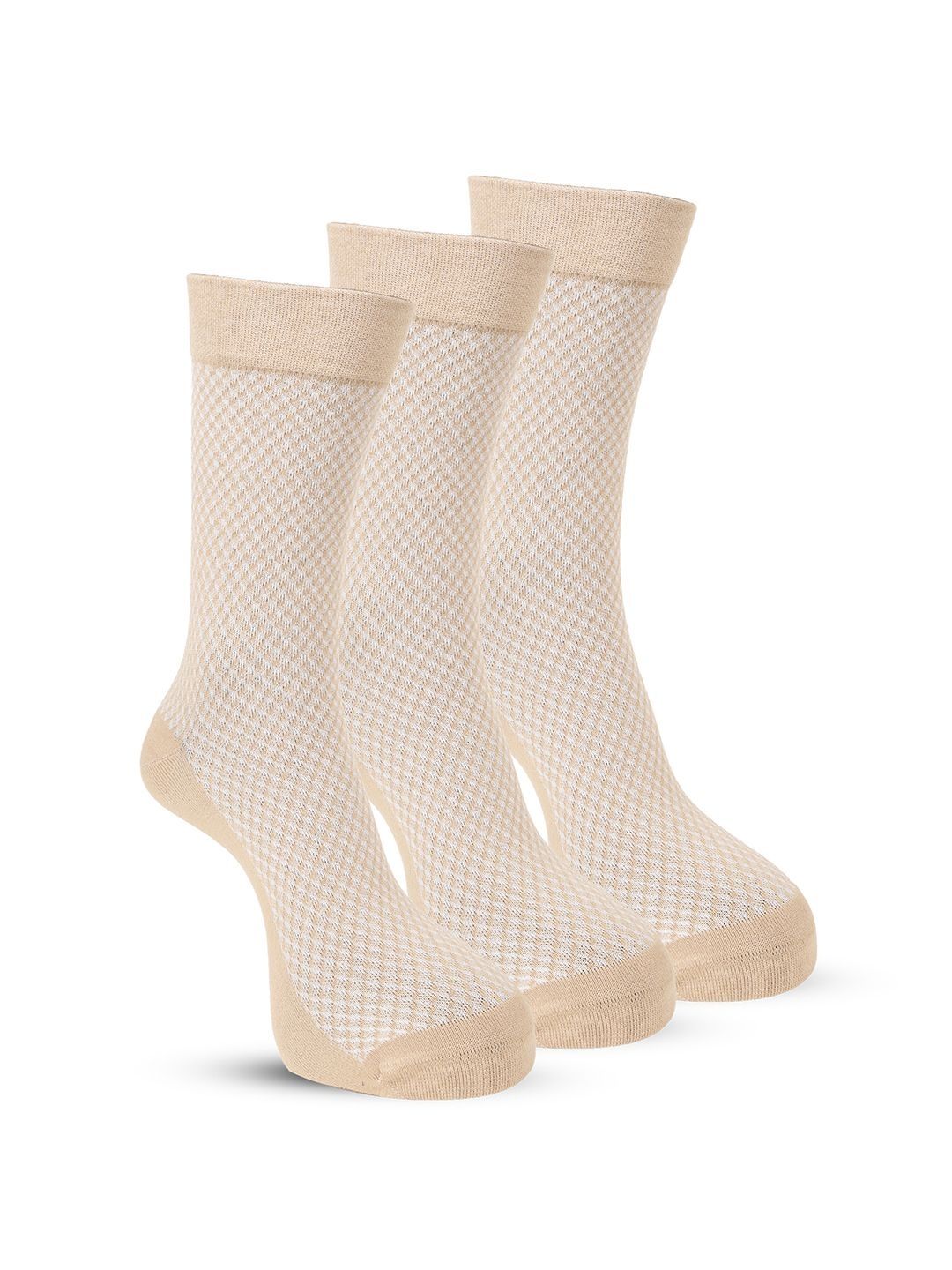 RYSN Men Pack of 3 Cotton Patterned Calf Length Socks