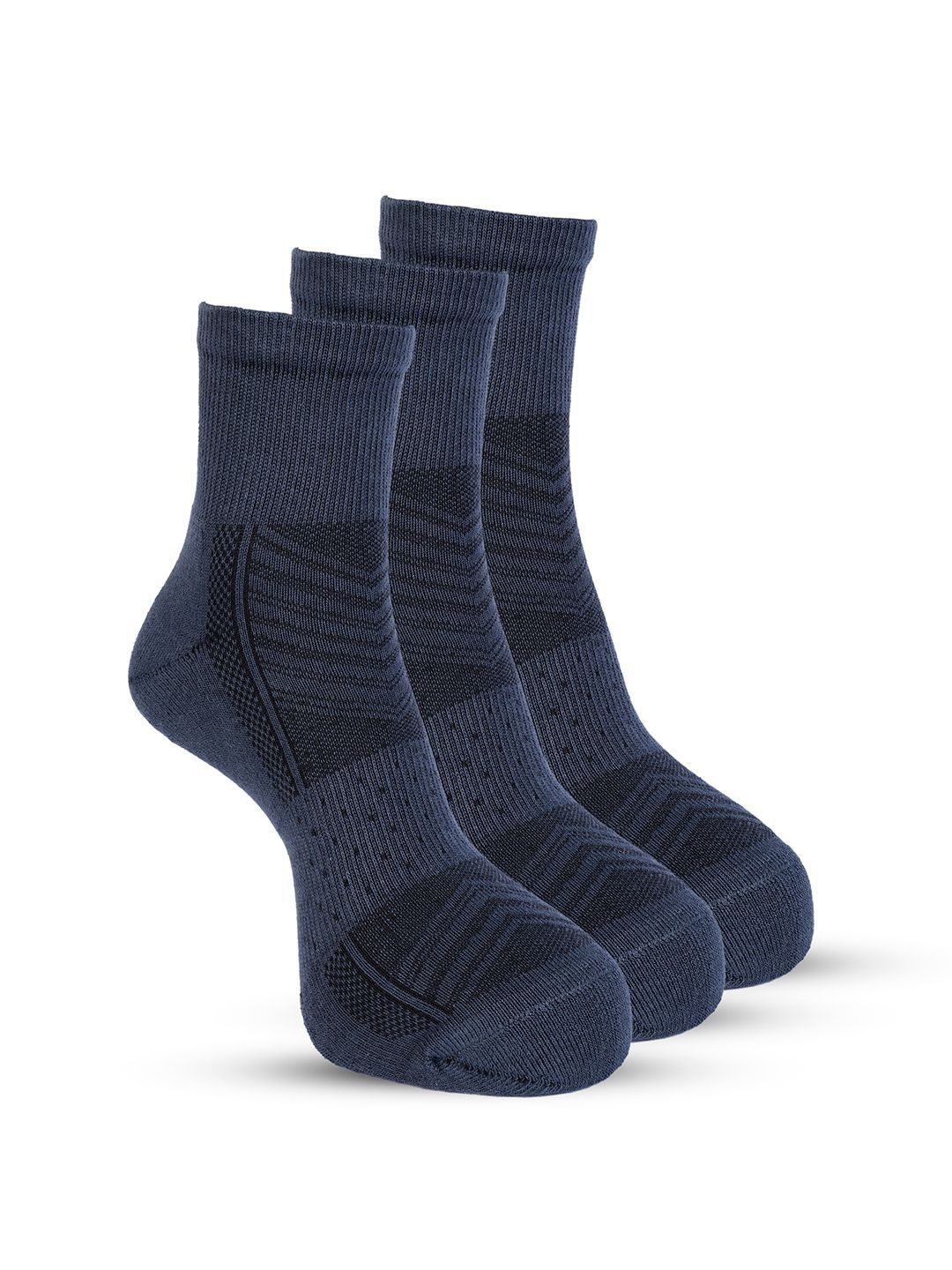 RYSN Men Pack of 3 Cotton Patterned Above Ankle Socks