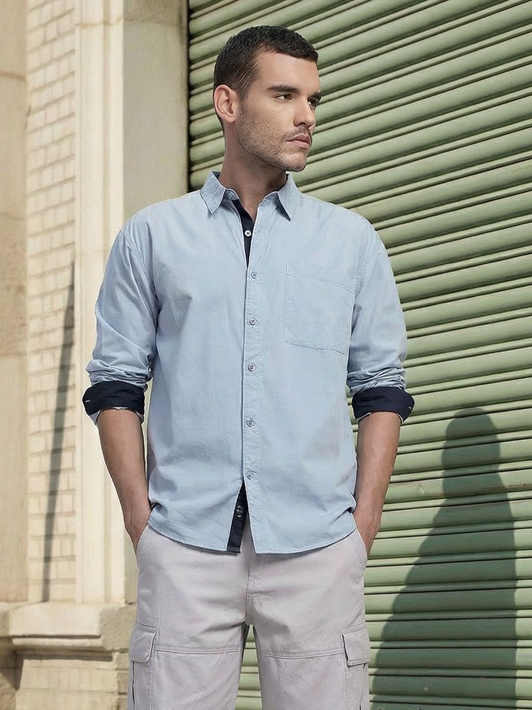 The Roadster Life Co. Relaxed Fit Pure Cotton Casual Shirt