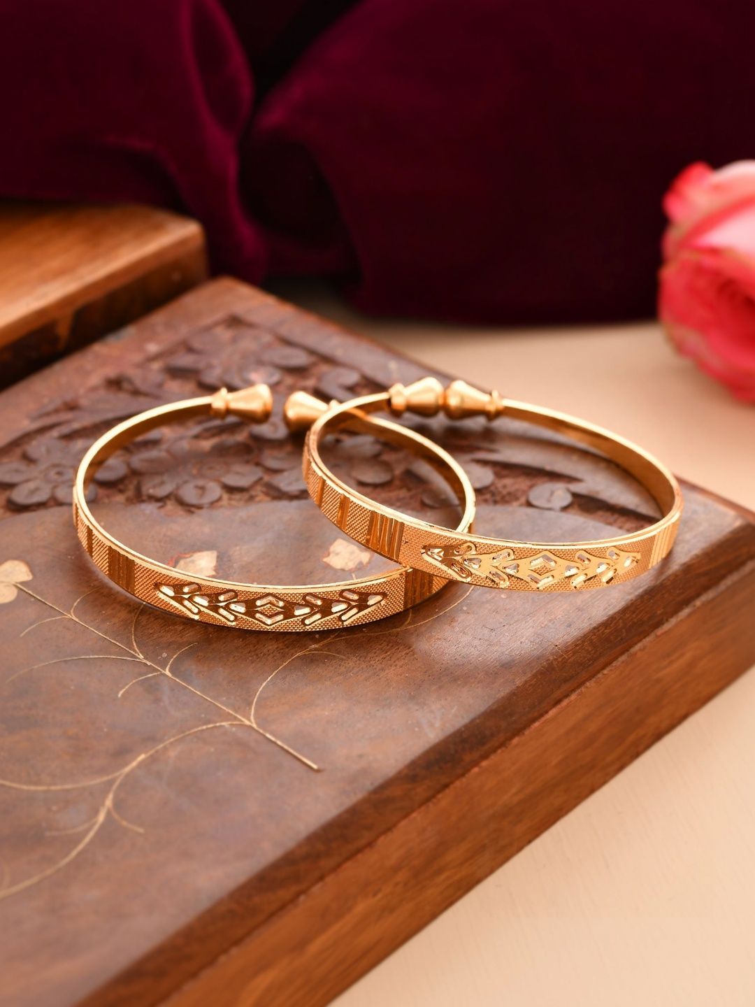 【未開封】 Alexandros BANGLE & RING SET Buy Anouk Set of 2 Gold-Plated Bangle - Bangle for Women 40421346