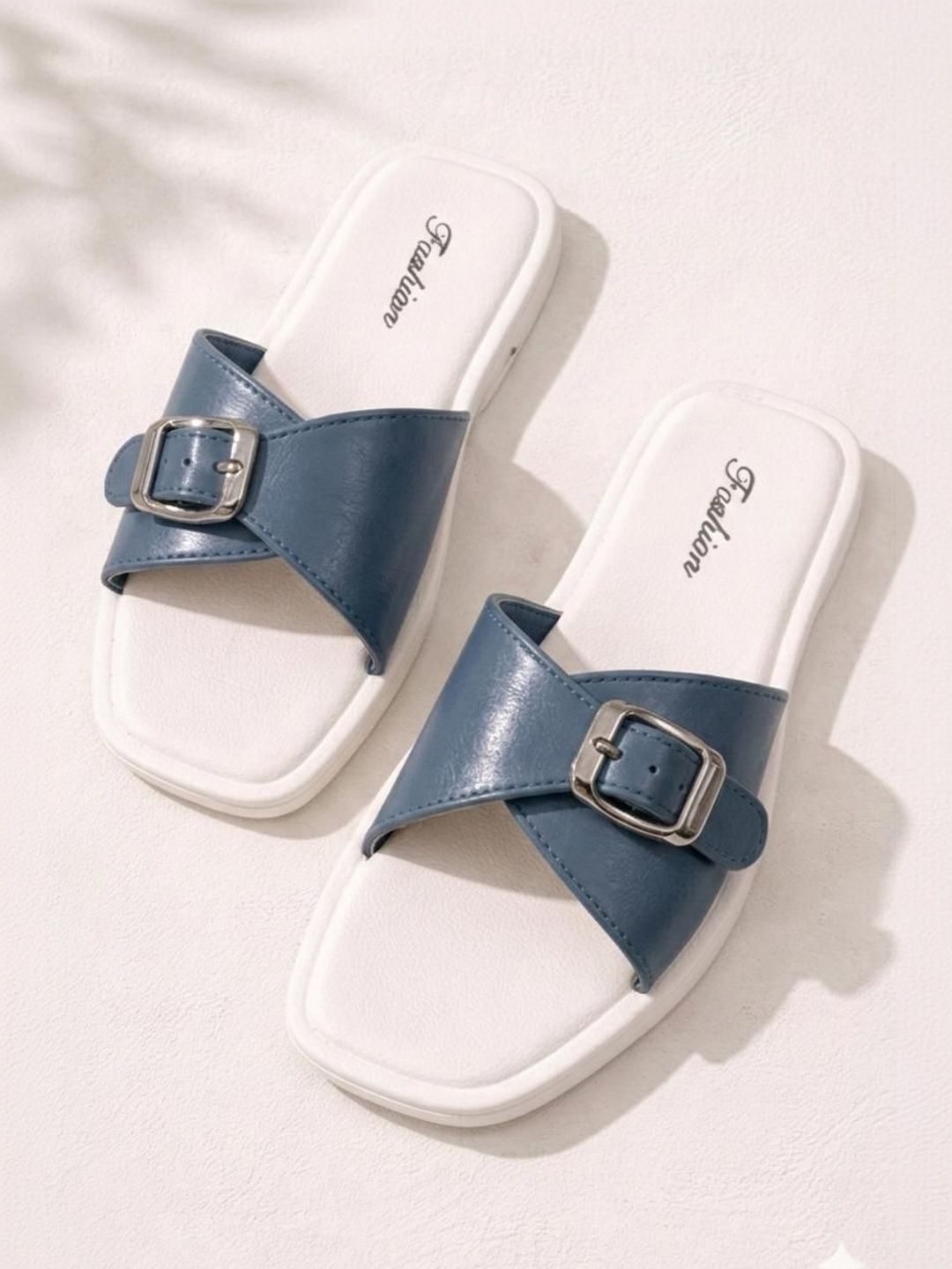 Shozie Girls Open Toe Flats with Buckles