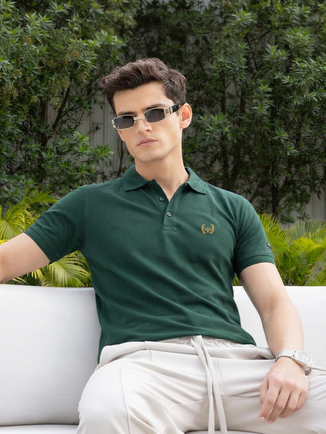 TOXA Men's Solid Half-Sleeve Light Weight Polo T-Shirt