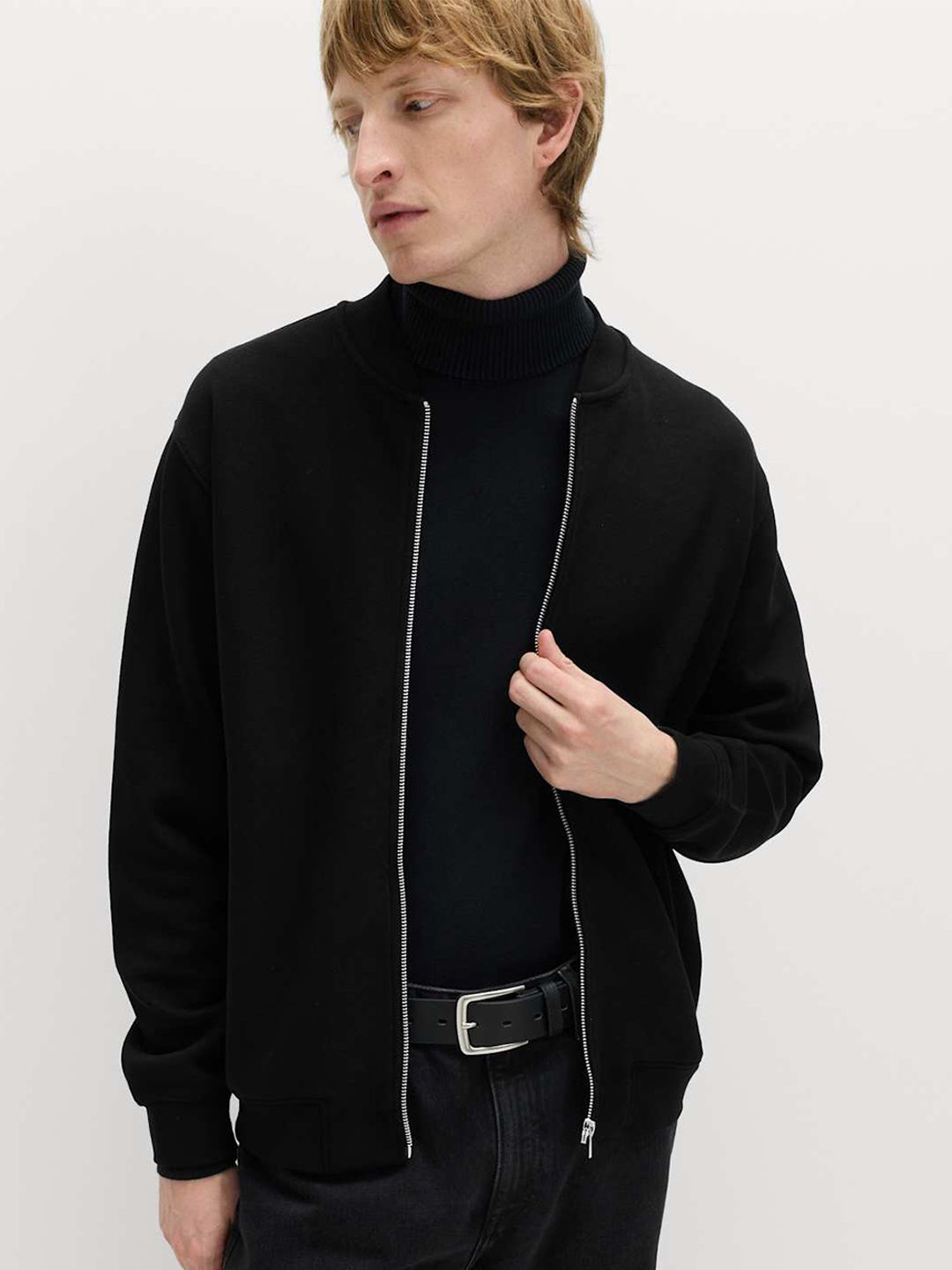 Marks & Spencer Cotton Blend Pique Bomber Jacket