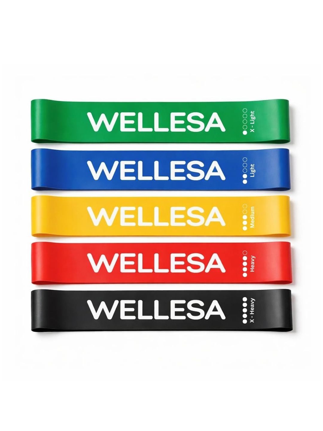 Wellesa Wellesa Pack Of 5 Loop Bands Resistance Bands