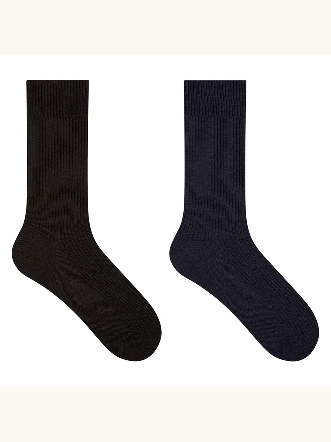 Socksxpress Set of 2 Men Cashmere Silk Blend Ribbed Winter Socks