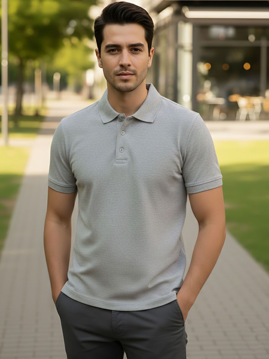R.Code by The Roadster Life Co. Men Polo Collar T-shirt