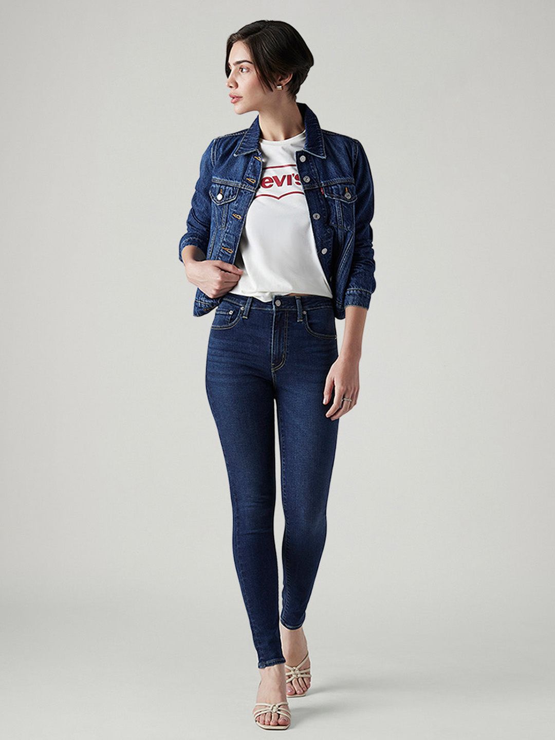 Classic Skinny Fit High-Rise Light Fade Stretchable Jeans