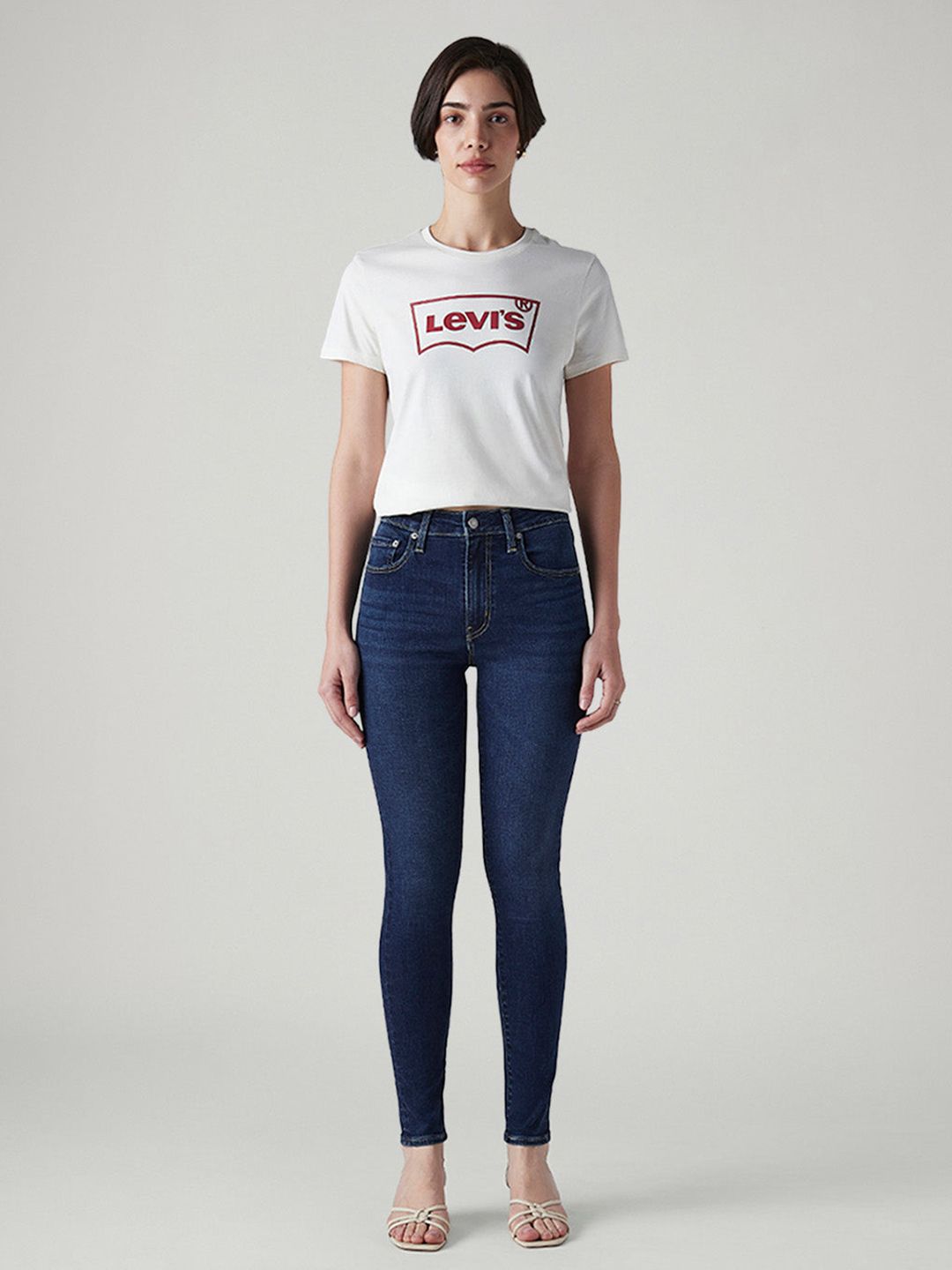 Classic Skinny Fit High-Rise Light Fade Stretchable Jeans