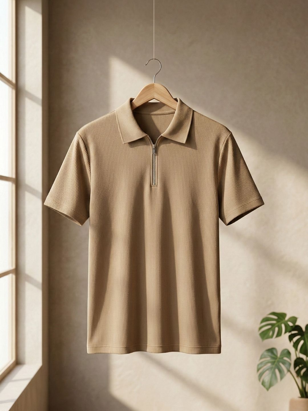 YONGE Men Polo Collar T-shirt