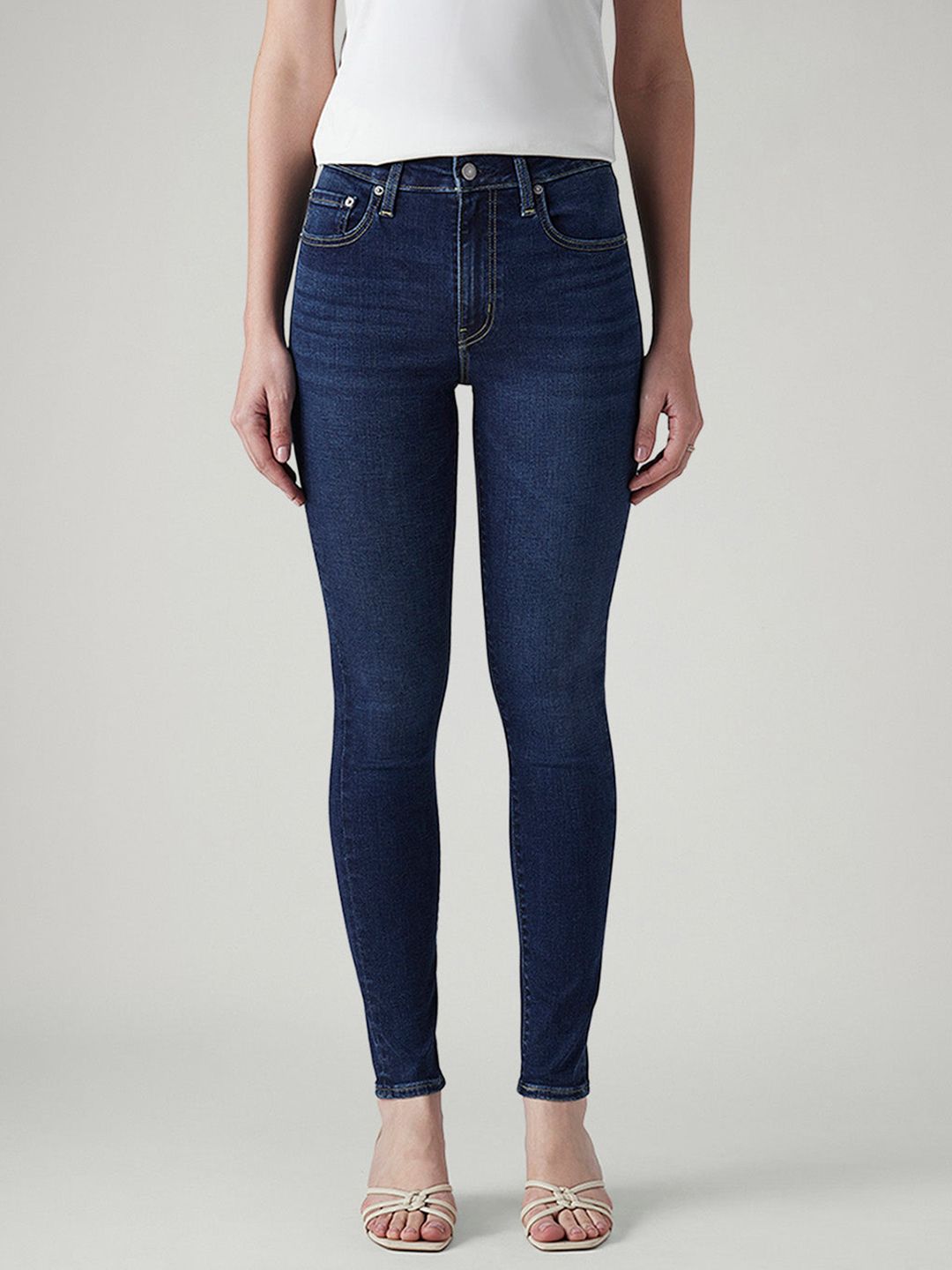 Classic Skinny Fit High-Rise Light Fade Stretchable Jeans