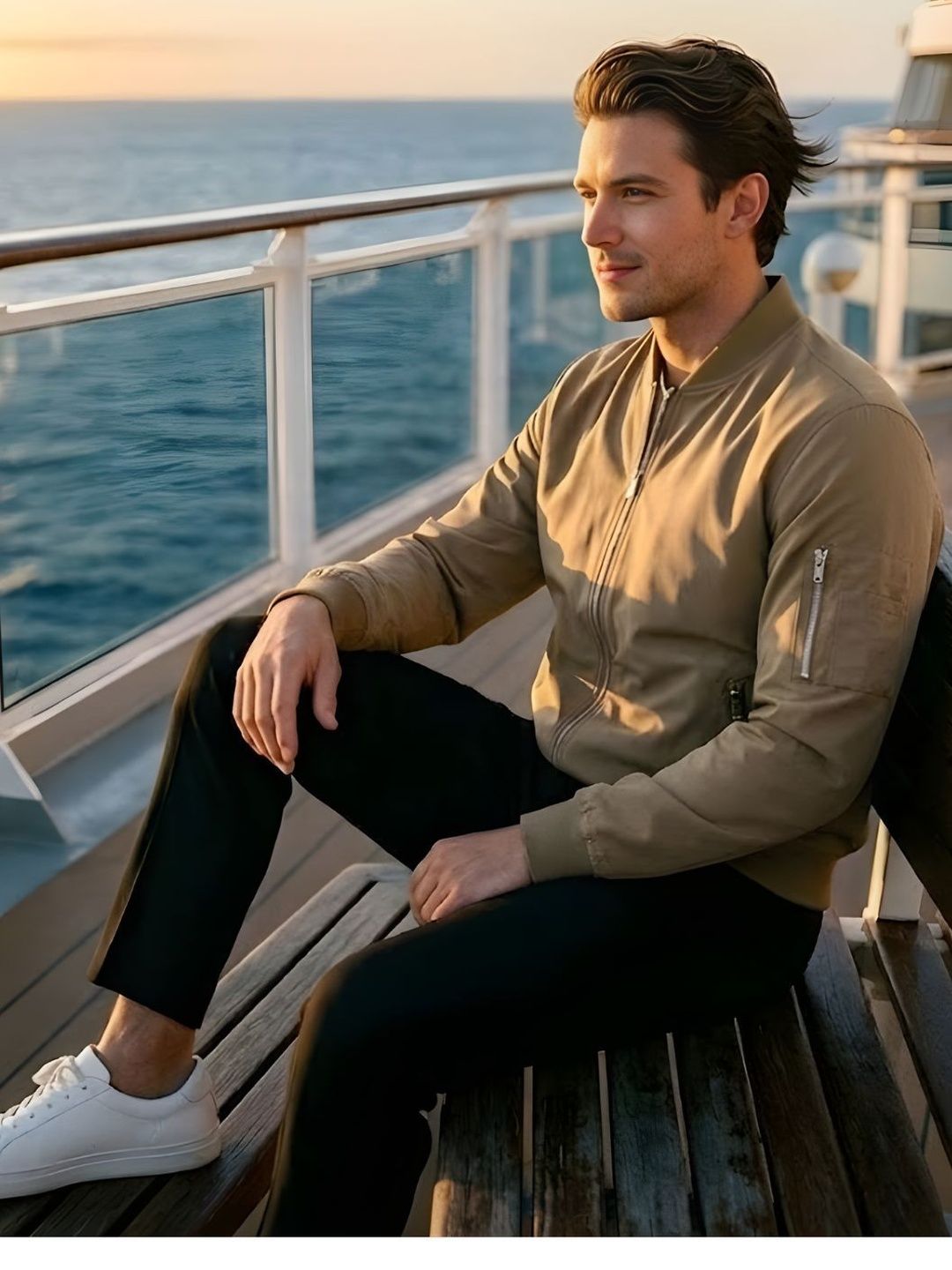 CARABA Men Windcheater Bomber Jacket