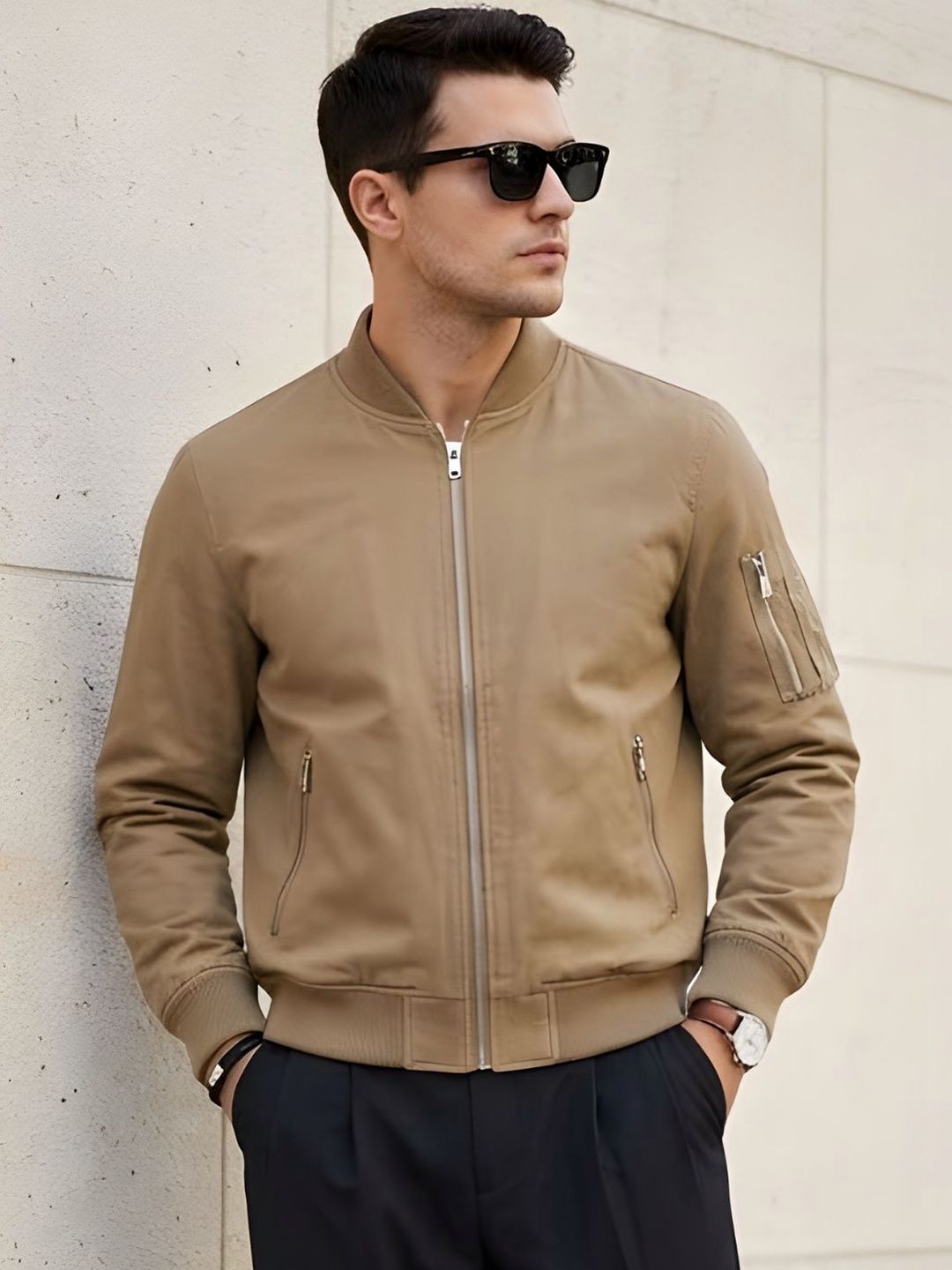 MIA FASHION Men Lightweight Cycling Biker Jacket