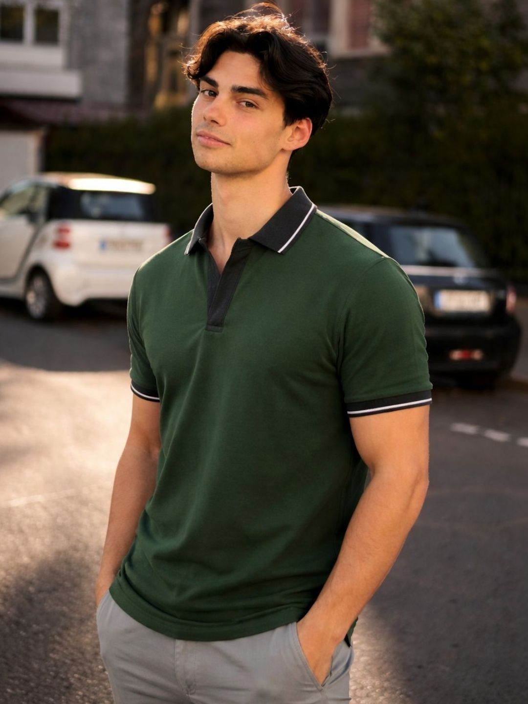 Metronaut Men Polo Collar T-shirt