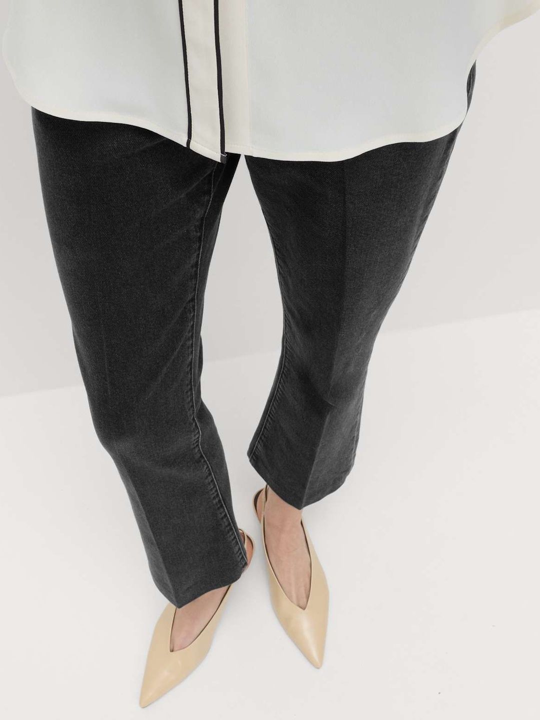 High Waisted Kickflare Cropped Jeans