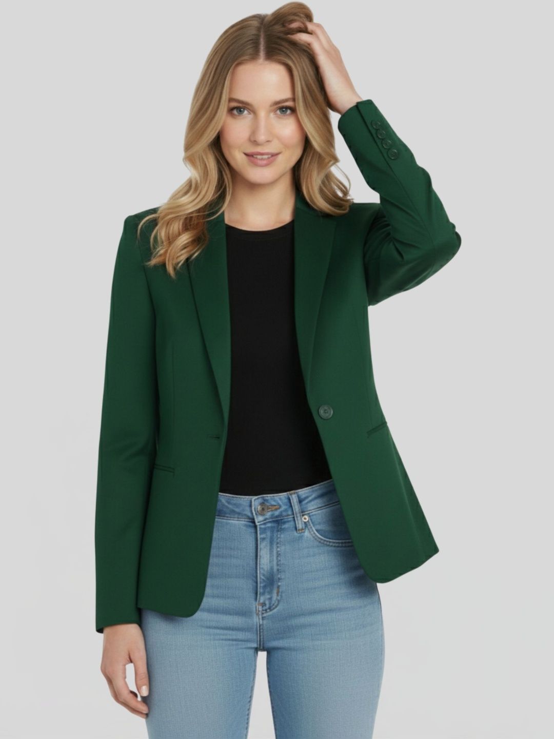 Chemistry Notched Lapel Single-Breasted Casual Blazers