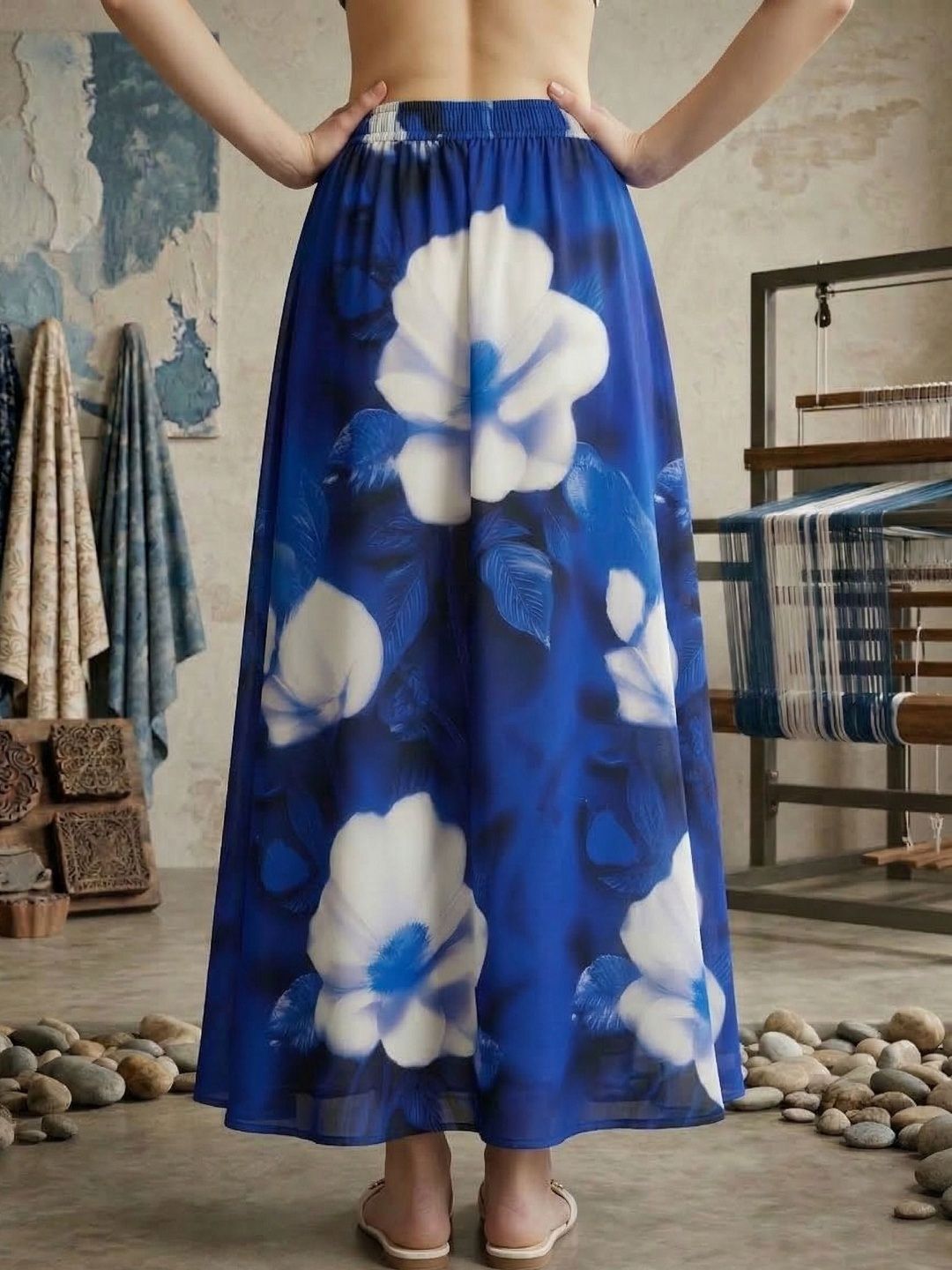 Buy Vagisha Women Abstract Maxi Flared Skirt - Skirts for Women