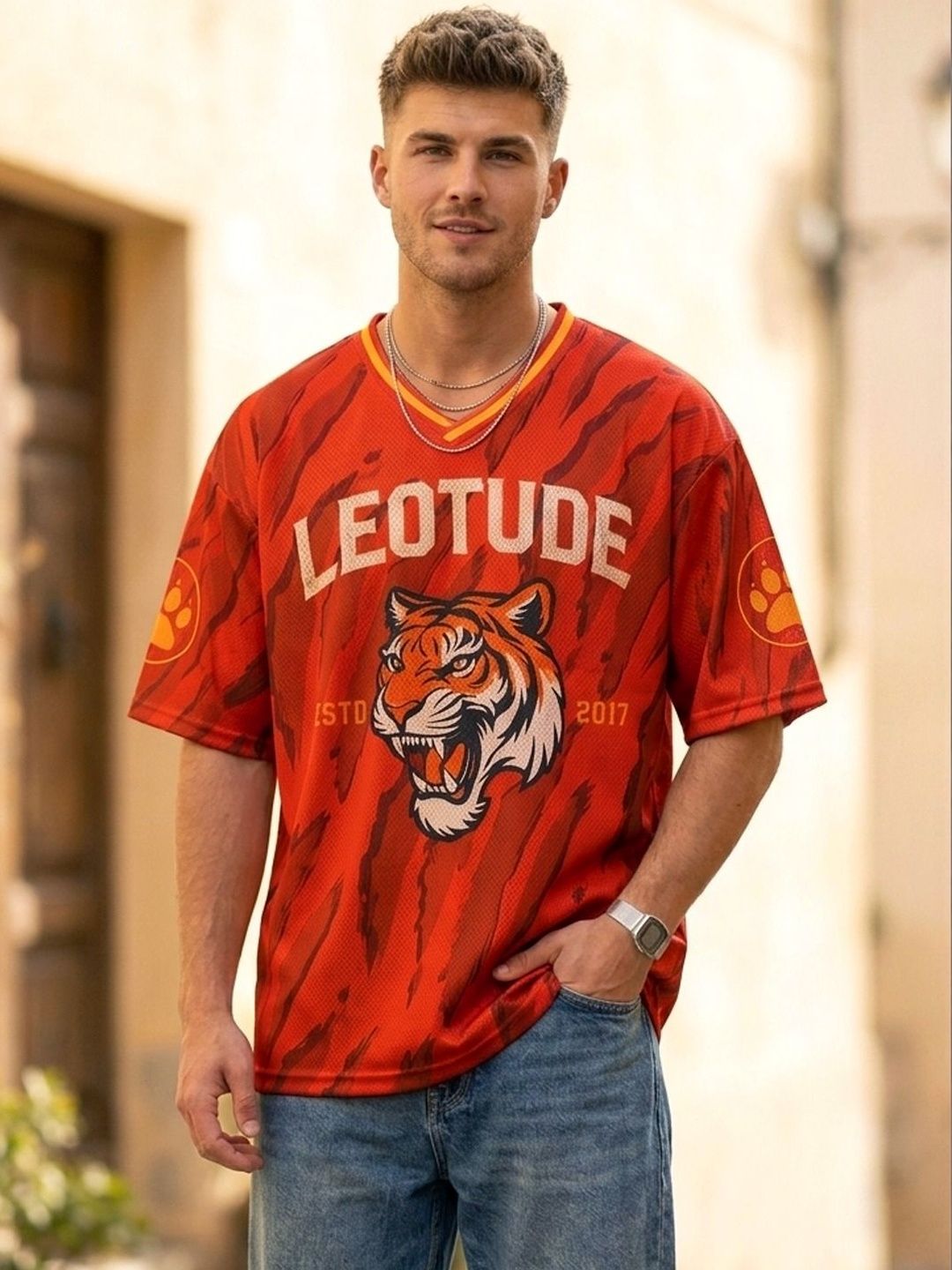 Leotude Men Typography Printed T-shirt