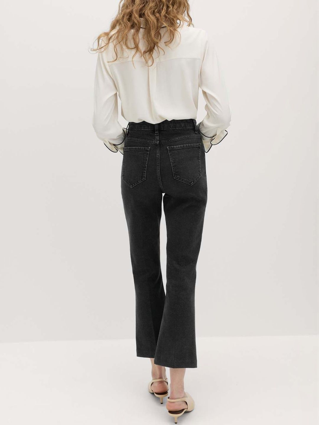 High Waisted Kickflare Cropped Jeans