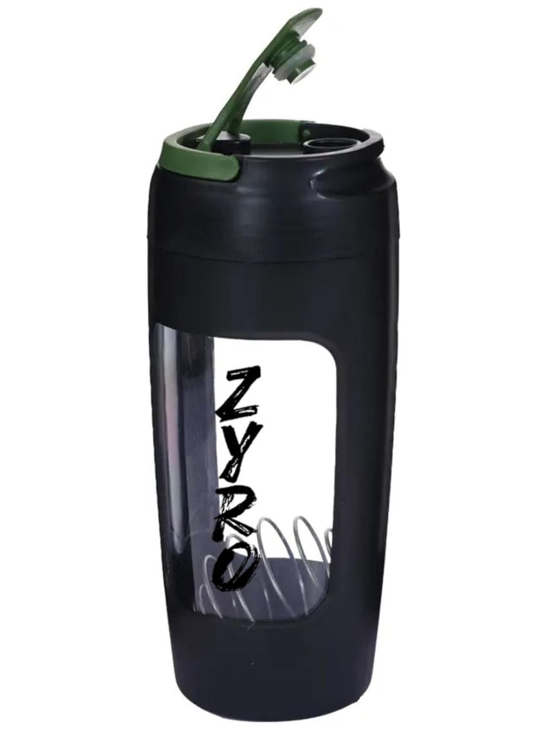 ZYRO Black Single Plastic Brand Logo Water Bottle