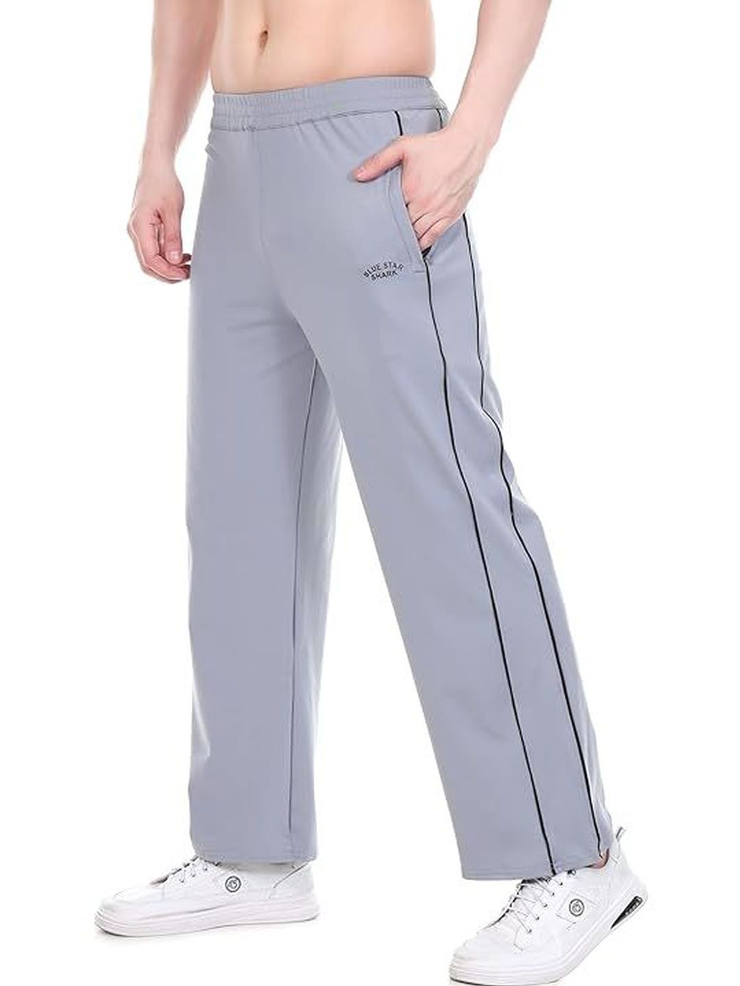 BLUE STAR SHARK Men Straight Fit Antimicrobial Track Pants