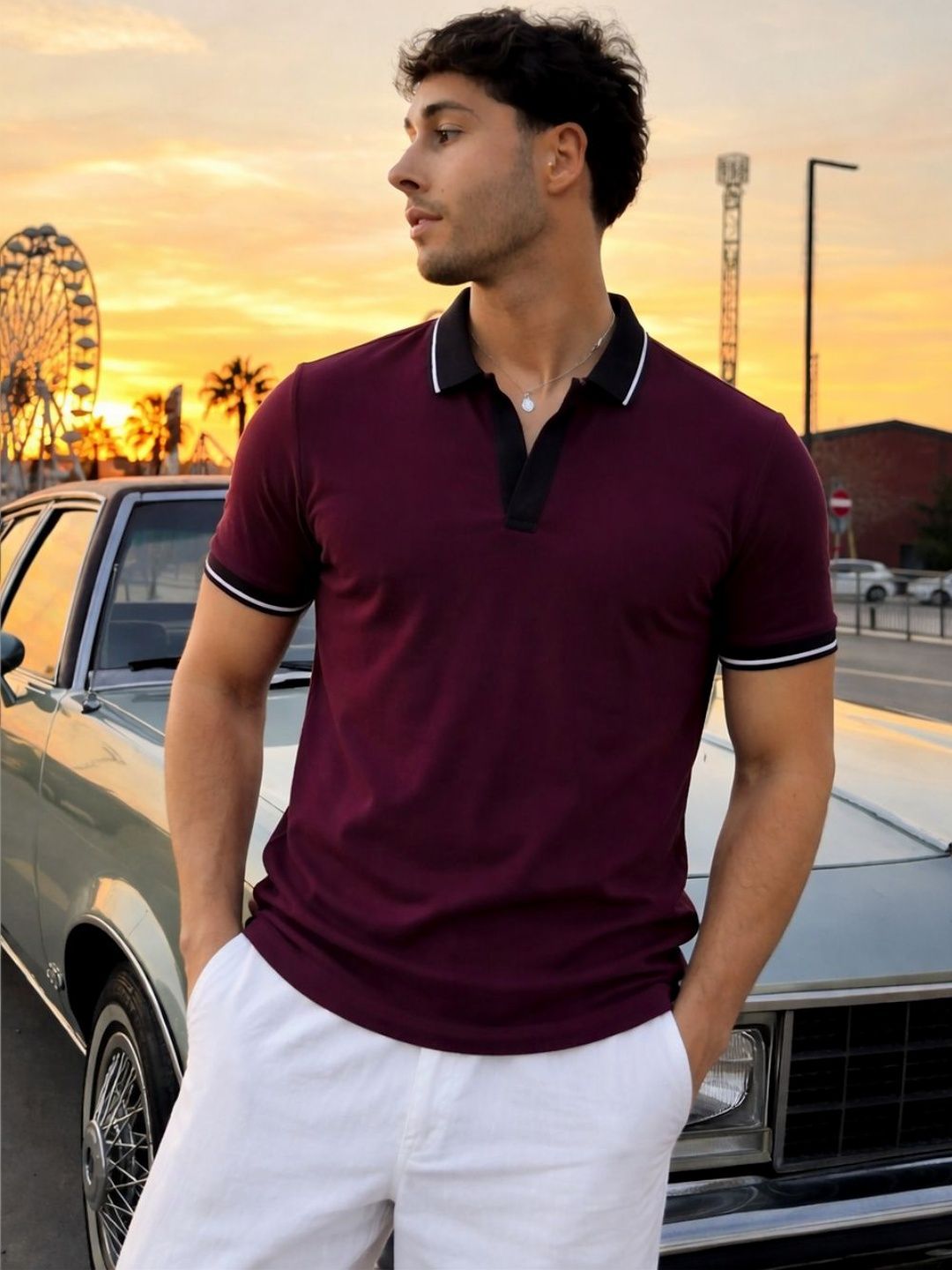 Rigo Men Polo Collar T-shirt