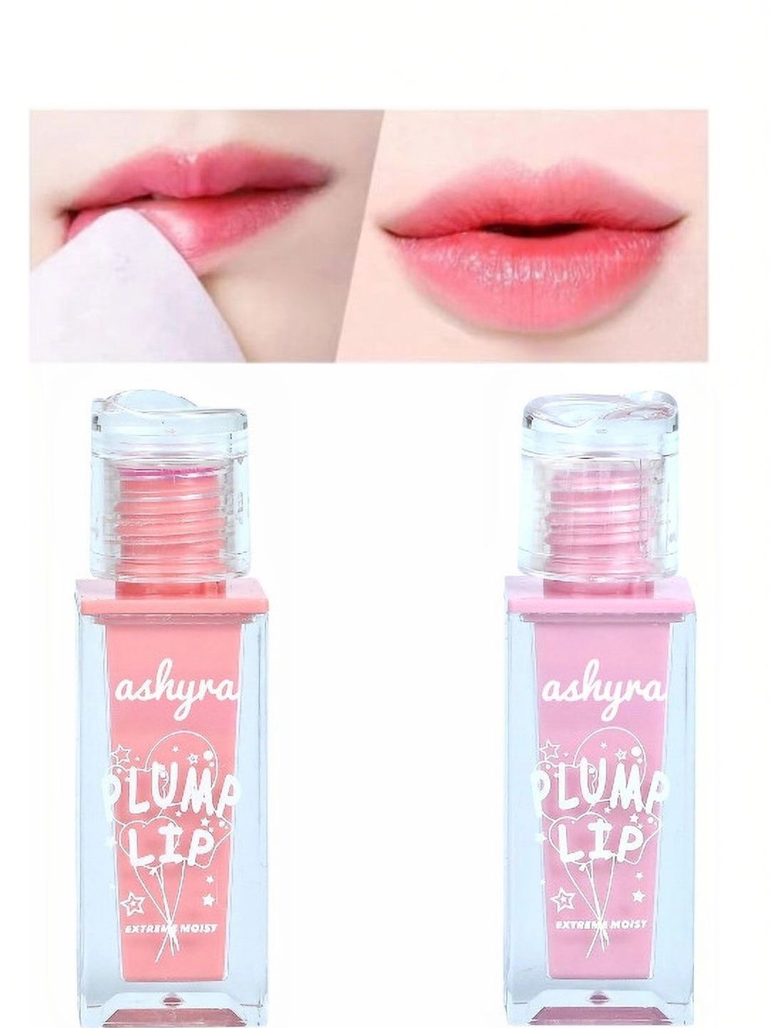 Ashyra Set Of 2 Moisturizing Glossy Lip Plumper - 2.55 ml Each