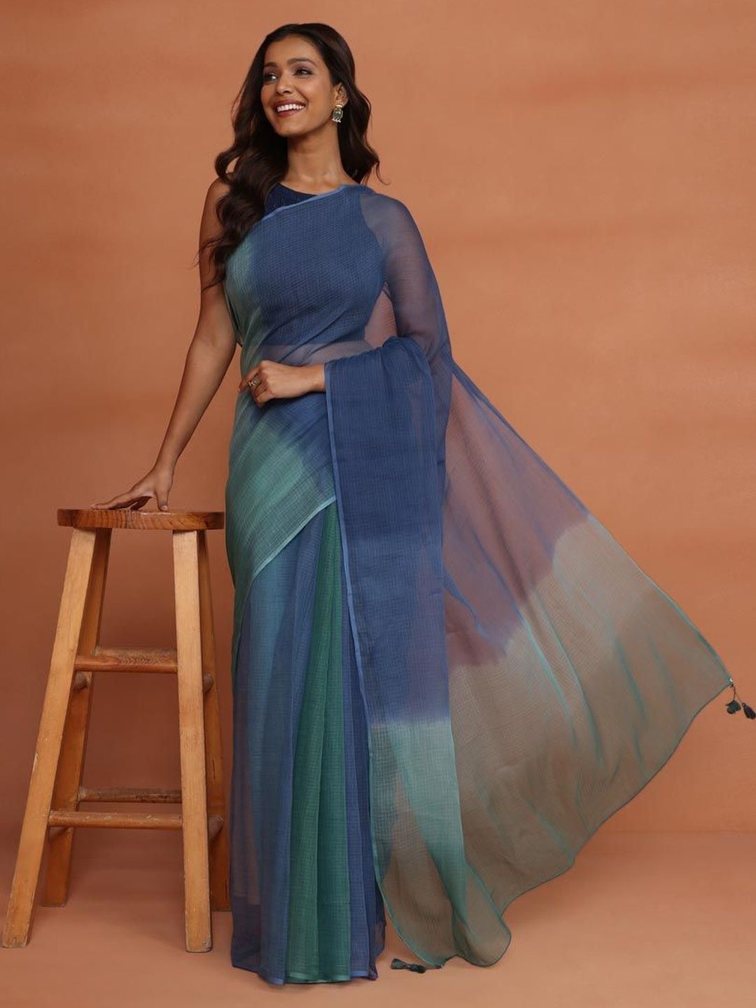 Fabindia Fabindia Silk Cotton Dabu Saree