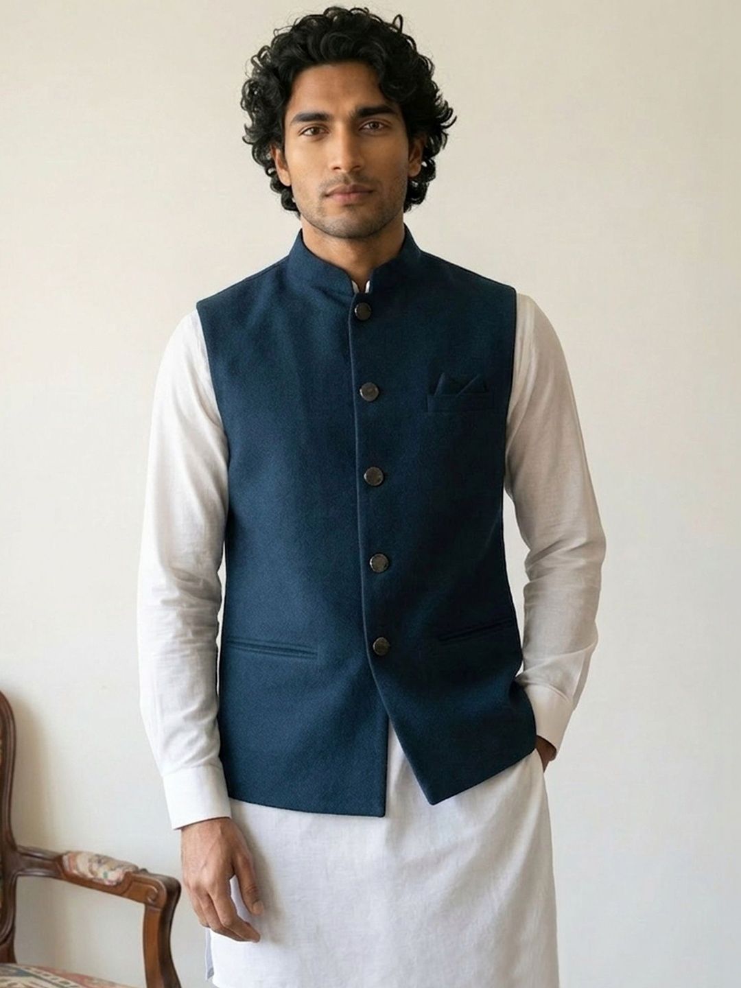 HERE&NOW Satin Nehru Jackets