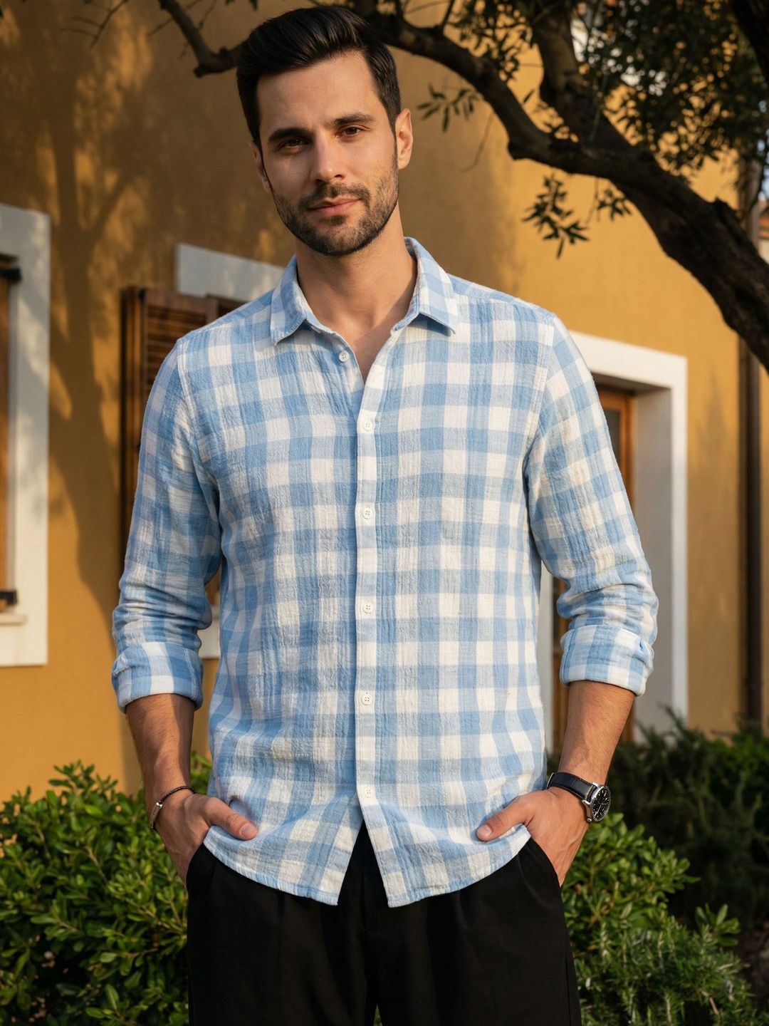 TRULOOM Men Relaxed Checked Casual Shirt