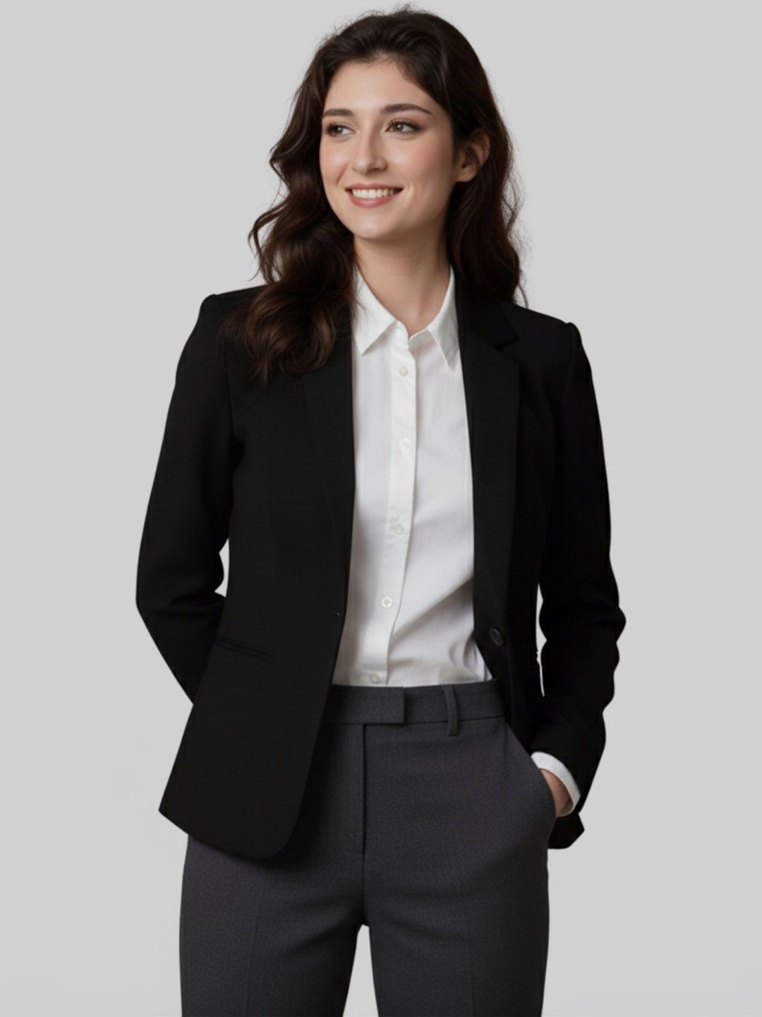 Chemistry Notched Lapel Single-Breasted Casual Blazers