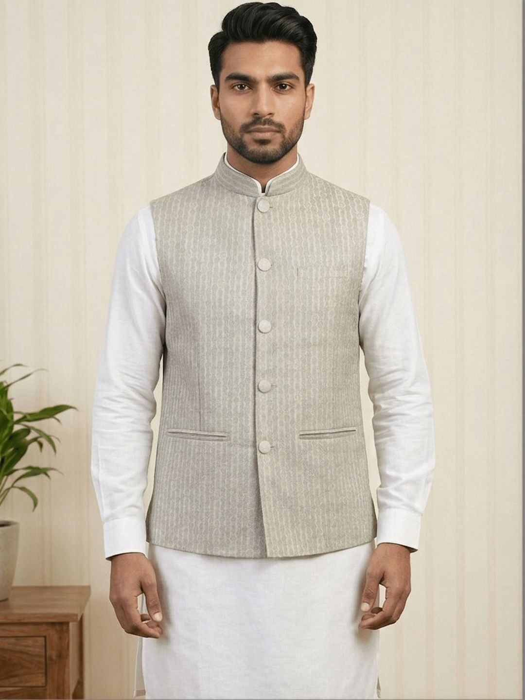 HERE&NOW Printed Woven Nehru Jackets