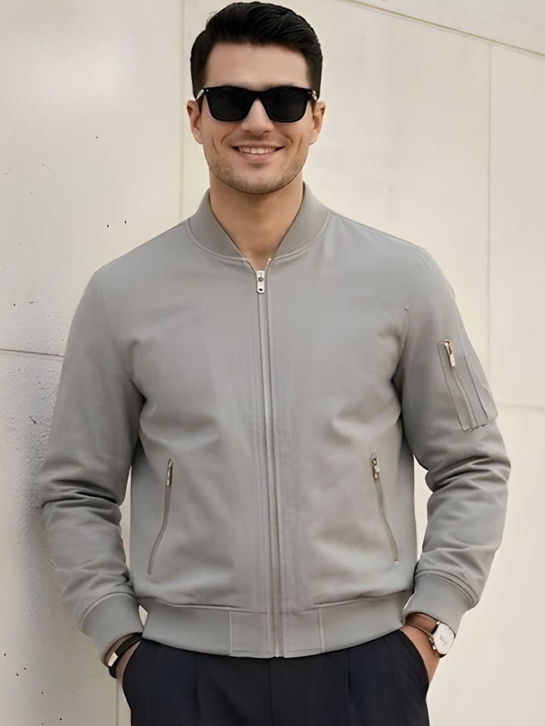 CARABA Men Lightweight Biker Jacket