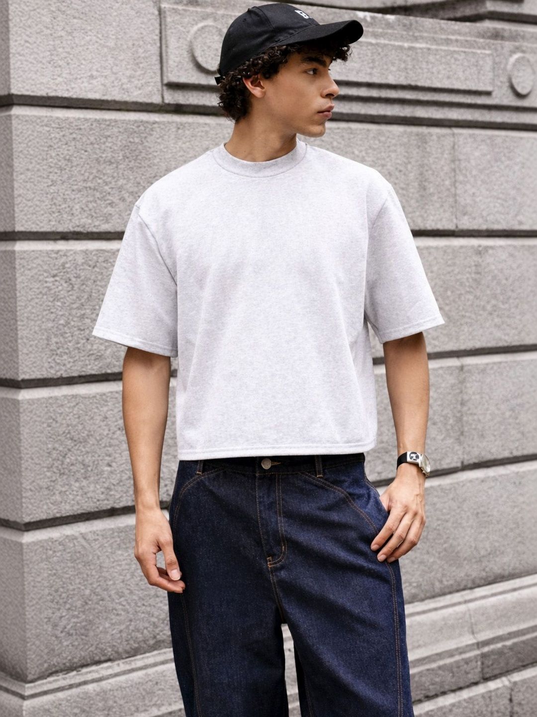 FTX Men Typography Printed Boxy T-shirt