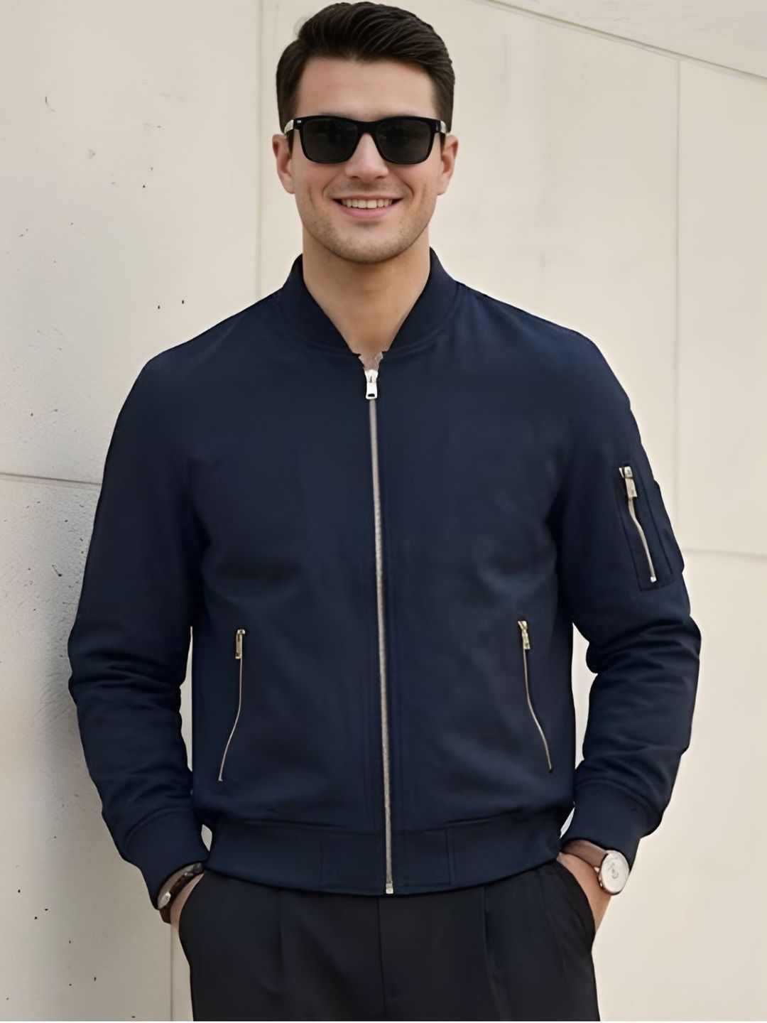 CARABA Men Lightweight Biker Jacket