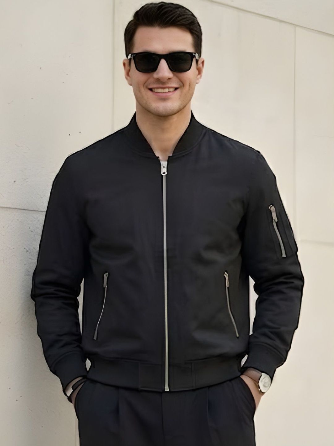 CARABA Men Lightweight Biker Jacket