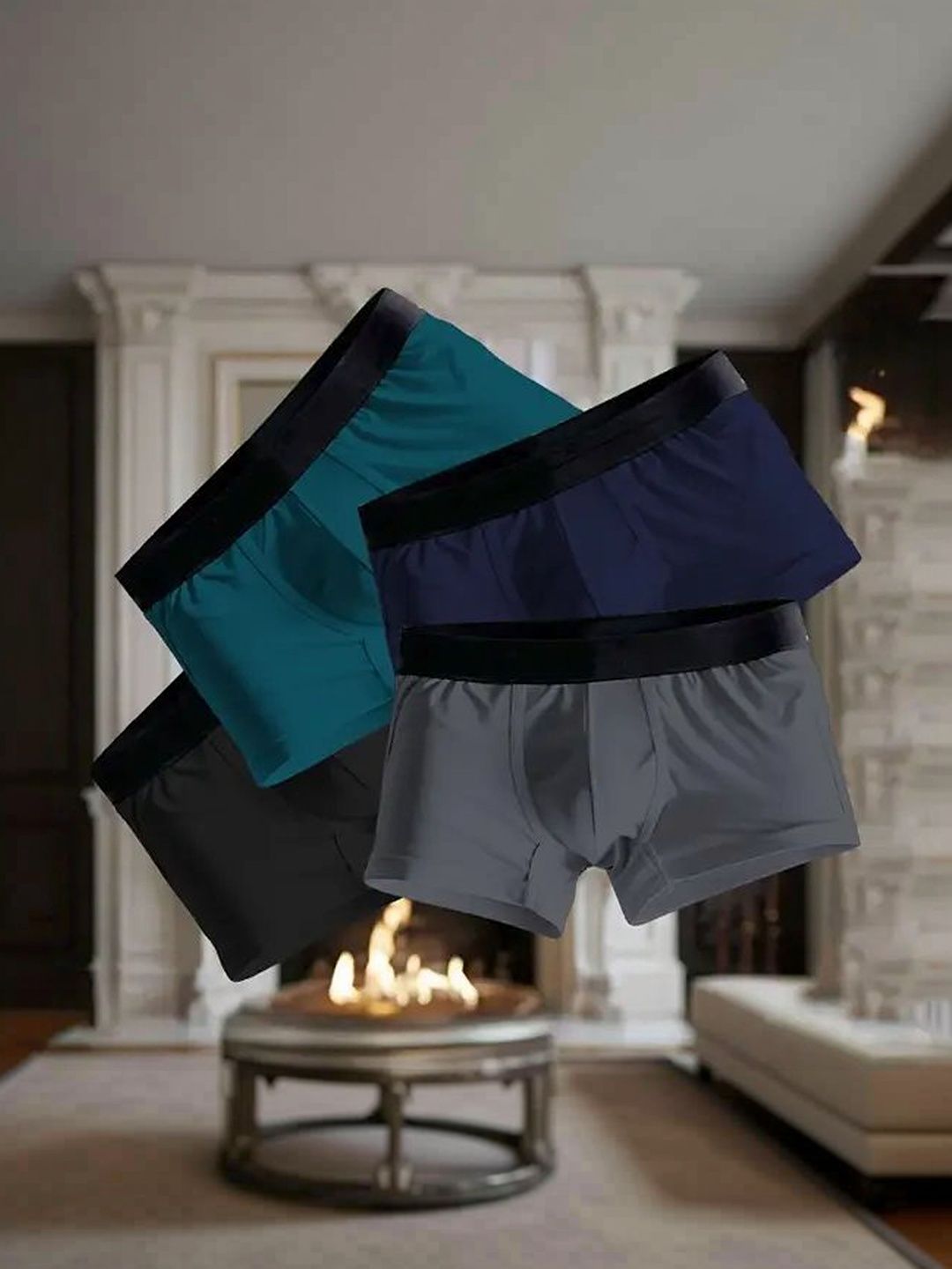 CAVENDERS Men Pack of 4 Assorted Basic Briefs