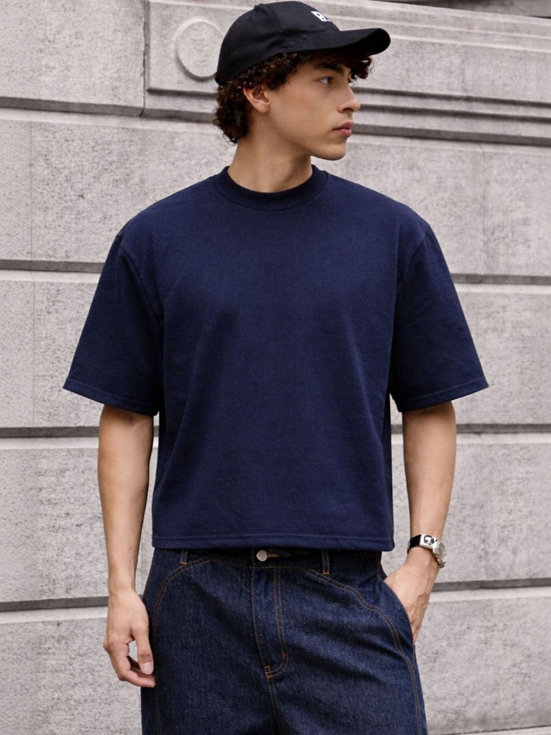 FTX Men Typography Printed Boxy T-shirt