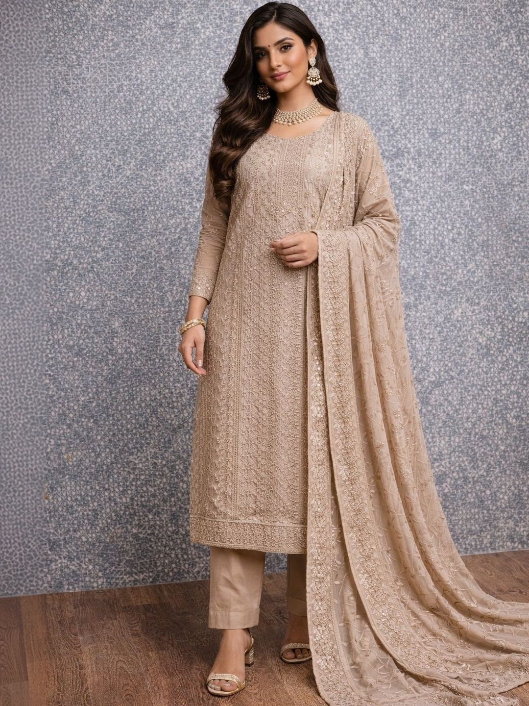 Dhaaga Ghar Embroidered Unstitched Dress Material