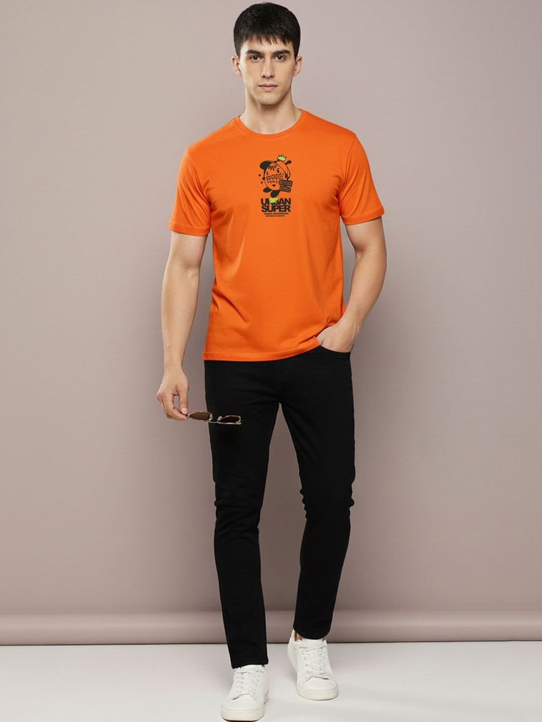 CRYPTIC Men Typography Printed Cotton T-shirt